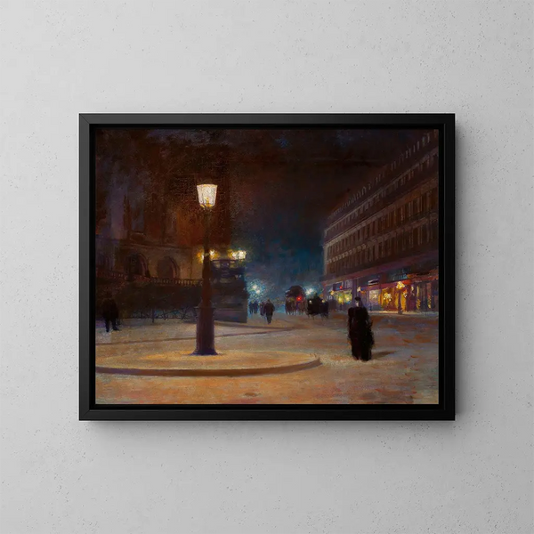 Place de l'Opéra a Parigi - Ludwik de Laveaux — quadro incorniciato alla parete