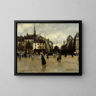 Le boulevard du Palais vu de la place Saint-Michel - Luigi Loir — quadro incorniciato alla parete
