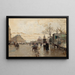 Scène di strada parigina - Luigi Loir — quadro incorniciato alla parete