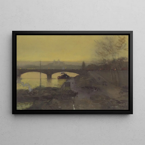 Le Pont de l'Alma au crépuscule - Luigi Loir — quadro incorniciato alla parete