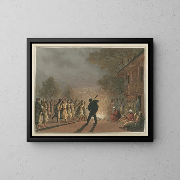 Danza dei contadini bulgari - Luigi Mayer — quadro incorniciato alla parete