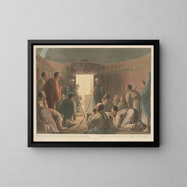 Entrée della cappella del Santo Sepolcro - Luigi Mayer — quadro incorniciato alla parete