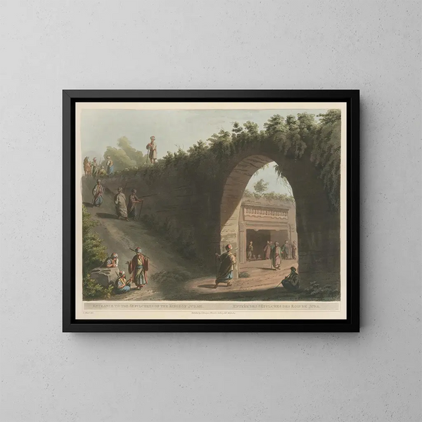 Entrée des sépulcres des rois de Juda - Luigi Mayer — quadro incorniciato alla parete