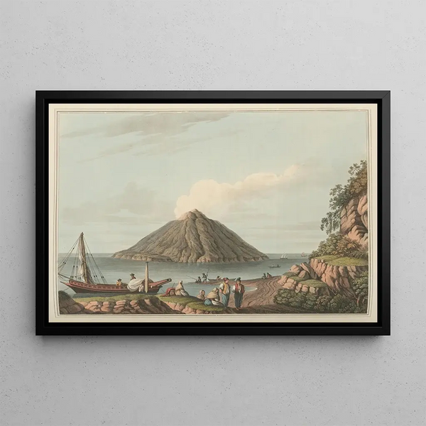 Île de Stromboli - Luigi Mayer — quadro incorniciato alla parete