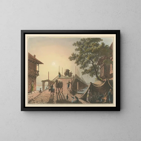 Petit pont - Luigi Mayer — quadro incorniciato alla parete