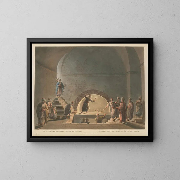 Camere sepolcrali presso Betania - Luigi Mayer — quadro incorniciato alla parete