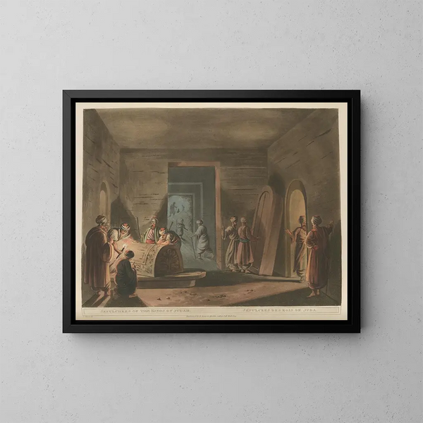 Sepolcri dei re di Giuda - Luigi Mayer — quadro incorniciato alla parete