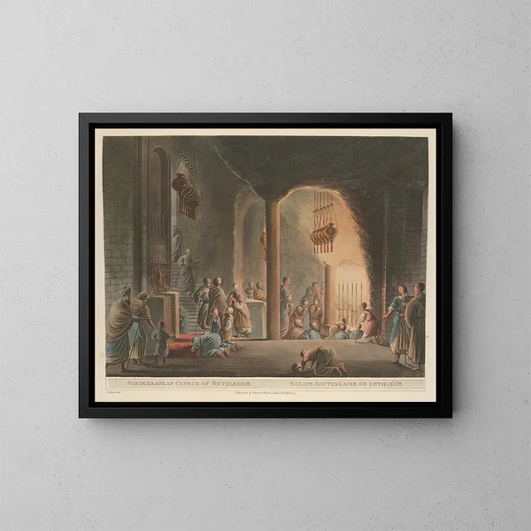 Chiesa sotterranea a Betlemme - Luigi Mayer — quadro incorniciato alla parete