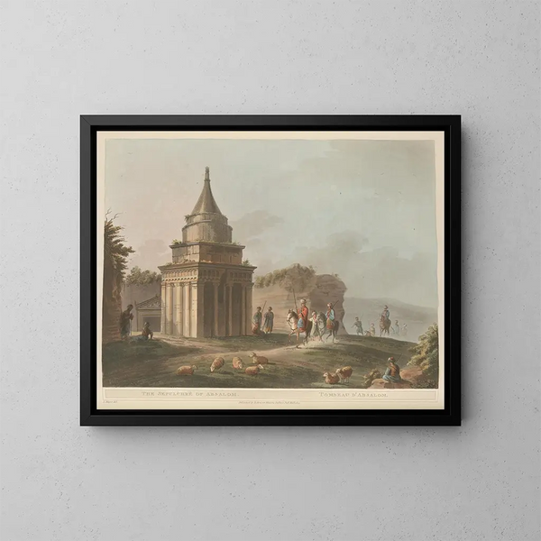 Il sepolcro di Absalon - Luigi Mayer — quadro incorniciato alla parete