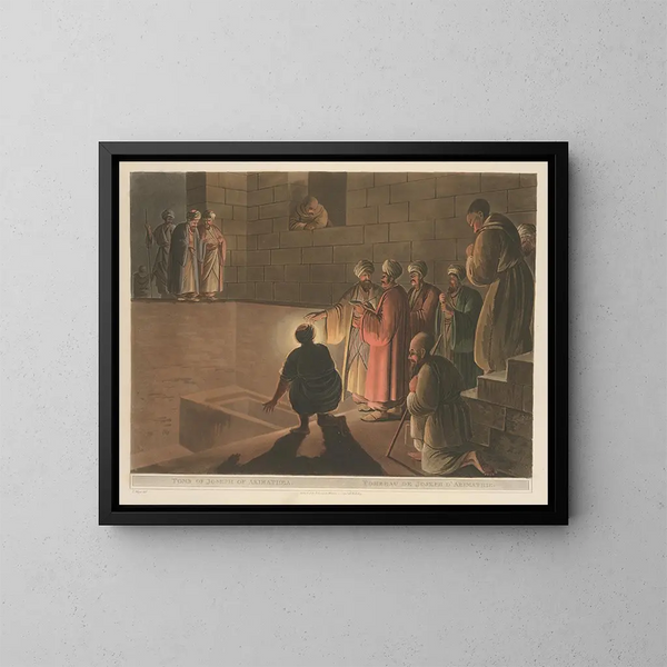 Tombeau di Giuseppe d'Arimatea - Luigi Mayer — quadro incorniciato alla parete
