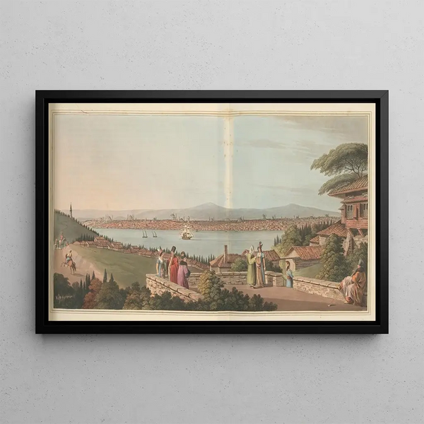 Vista di Costantinopoli - Luigi Mayer — quadro incorniciato alla parete