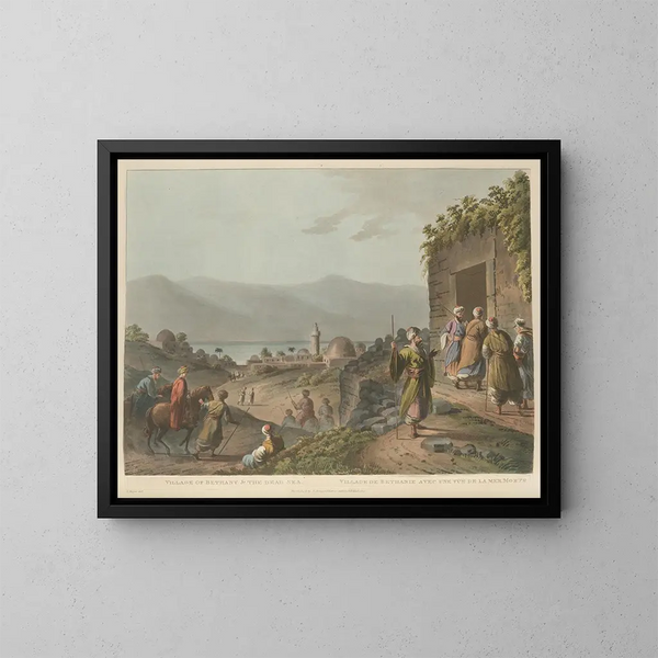 Village de Béthanie et la mer Morte - Luigi Mayer — quadro incorniciato alla parete