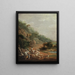 Frammento di scena con villaggi - Luis Paret y Alcázar — quadro incorniciato alla parete