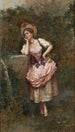 Elegante in abito rosa - Luis de Madrazo y Kuntz — vista dell’opera