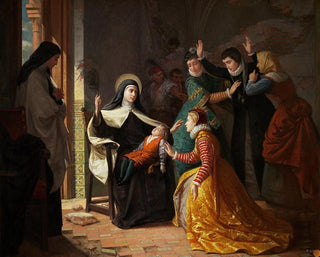 Luis de Madrazo y Kuntz - Primer Milagro De Santa Teresa De Jess Resurreccin De Su Sobrino Don Gonzalo Ovalle Hijo De Su Hermana Doa Juana De Ahumada.webp