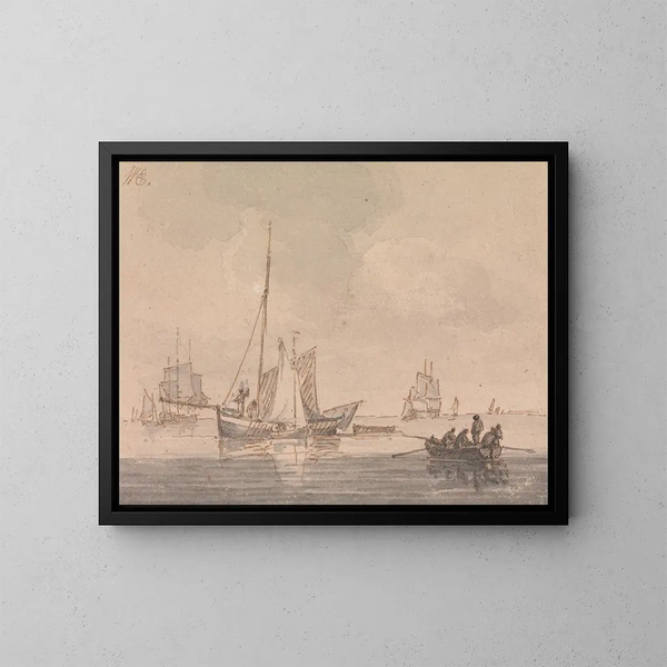 Navigazione in tempo calmo - Luke Clennell — quadro incorniciato alla parete