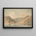 Vista di Jamestown Saint Helena dal mare con navi - Luke Clennell — quadro incorniciato alla parete