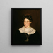 Donna in abito nero - M. W. Hopkins — quadro incorniciato alla parete