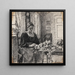 Mia moglie, Mme Anna Syberg, intreccia una corona - Fritz Syberg — quadro incorniciato alla parete