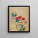 Gentiana bleue e lychnis rosso - Ma Yuanyu — quadro incorniciato alla parete