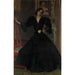 Riproduzione del dipinto Madame Sorolla (Clotilde García del Castillo, 1865-1929) in nero - Joaquín Sorolla