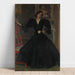 Riproduzione del dipinto Madame Sorolla (Clotilde García del Castillo, 1865-1929) in nero - Joaquín Sorolla