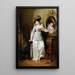 elegante con un cane - Madeleine Jeanne Lemaire — quadro incorniciato alla parete