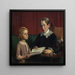 Mademoiselle Annette Hage 1814-1857 mostra a suo nipote Hother Hage 1849-1904 un libro sulle piante - Wilhelm Marstrand — quadro incorniciato alla parete