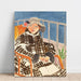 Riproduzione del dipinto Mademoiselle Matisse in Cappotto Scozzese - Henri Matisse