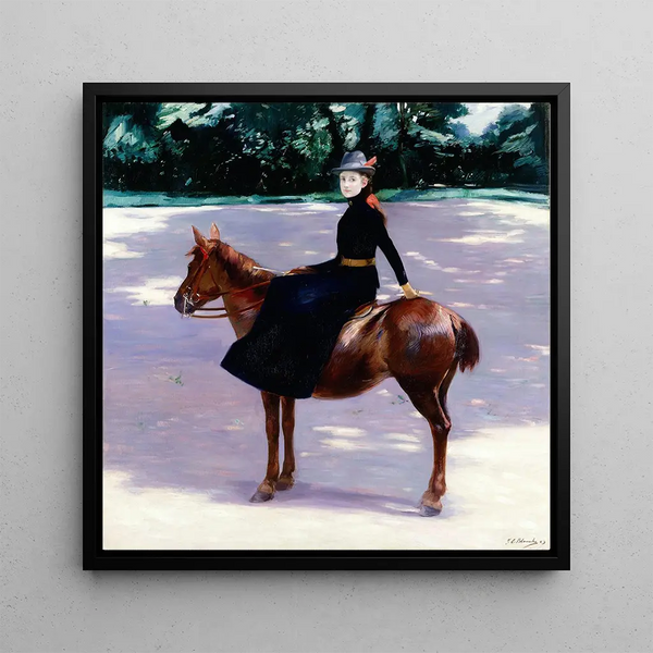 Mademoiselle Meuriot sur son poney - Jacquesmile Blanche