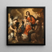 Madonna e Bambino con San Francesco di Paola e l'Arcangelo Raffaele - Scuola Napoletana — quadro incorniciato alla parete