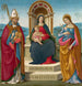 Madonna e Bambino con San Giusto di Volterra e Santa Margherita d'Antiochia - Bastiano Mainardi — vista dell’opera