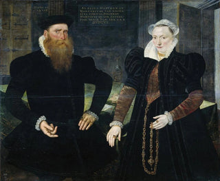 Maerten De Vos - Portrait of Gillis Hooftman Shipowner and his Wife Margaretha van Nispen Gilles van Eichelenberg called Hoffman.webp