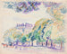 Vista della città con conducenti nel parco - Magnus Enckell — vista dell’opera