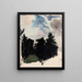 Un paesaggio di abeti neri - Magnus Enckell — quadro incorniciato alla parete