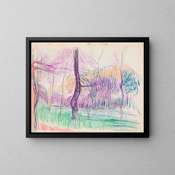 Paesaggio di alberi - Magnus Enckell — quadro incorniciato alla parete