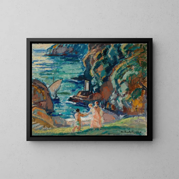 Rivage rocheux au soleil à Portofino - Magnus Enckell — quadro incorniciato alla parete