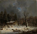 Casa nella foresta in inverno - Heinrich Brückel — vista dell’opera