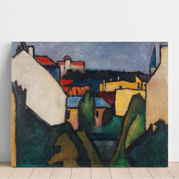 Riproduzione del dipinto Maisons - Alexander Kanoldt