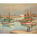 Riproduzione del dipinto Case sul porto all'isola d'Yeu - Henri Lebasque