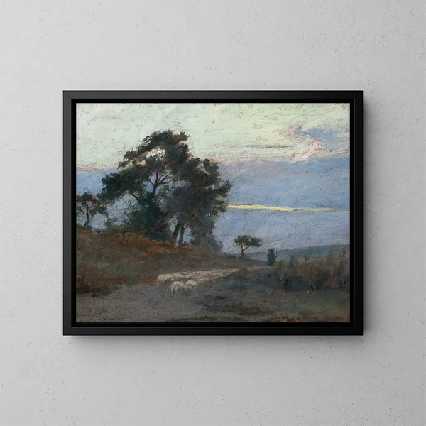 Paesaggio all'alba - Maksymilian Gierymski — quadro incorniciato alla parete