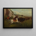 Caccia al Bisonte - Stile di Charles Ferdinand Wimar — quadro incorniciato alla parete