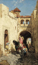 Scène de rue en Algérie - Marc Alfred Chataud — quadro incorniciato alla parete