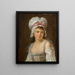 Ritratto di una donna con foulard bianco - Marc Antoine Bilcocq — quadro incorniciato alla parete