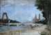 La Tour Eiffel in costruzione vista dal quai de la Conférence - Marc Marie Georges Mouclier — vista dell’opera