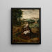Marie con il Bambino seduta in un paesaggio - Marcellus Coffermans — quadro incorniciato alla parete