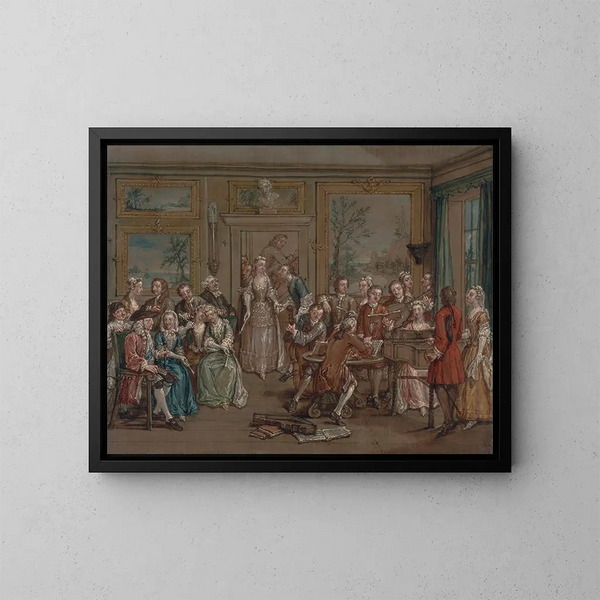 Conversation musicale - Marcellus Laroon le Jeune — quadro incorniciato alla parete
