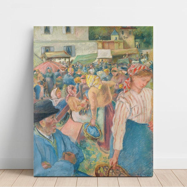 Riproduzione del dipinto Mercato di pollame, Pontoise - Camille Pissarro