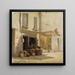 Mercato di frutta a Venezia - Gustav Schnleber — quadro incorniciato alla parete