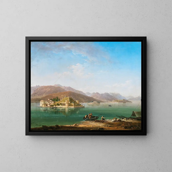 Pescatori sul Lago Maggiore - Marco Gozzi — quadro incorniciato alla parete